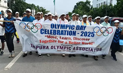 Tripura में ओलंपिक दिवस पर रैली, टिंकू रॉय ने नए ओलंपियनों का किया आह्वान