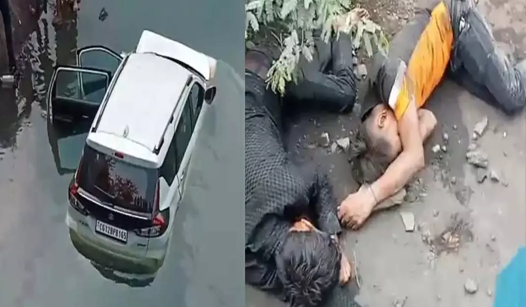 ट्रक से बचने के चक्कर में कार 25 फीट नीचे नहर में गिरी, 3 गंभीर ट्रक से बचने के चक्कर में कार 25 फीट नीचे नहर में गिरी, 3 गंभीर