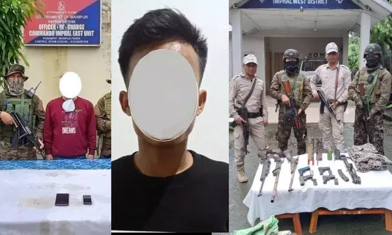 Manipur: केसीपी के दो कार्यकर्ता गिरफ्तार, हथियार और विस्फोटक बरामद