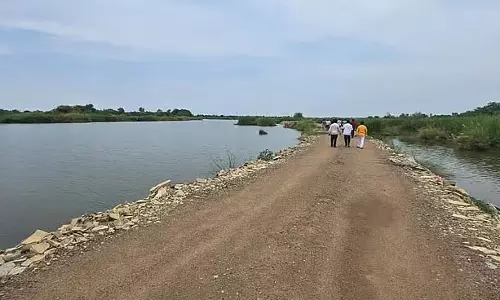 Kalaburagi : नदी पर 3 किलोमीटर कच्ची सड़क का निर्माण