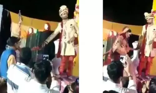 शादी में दुल्हन की हुई जोरदार एंट्री, देखें VIDEO