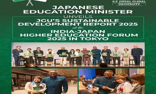 जापान की शिक्षा मंत्री ने टोक्यो में जेजीयू की सतत विकास रिपोर्ट 2025 का अनावरण किया