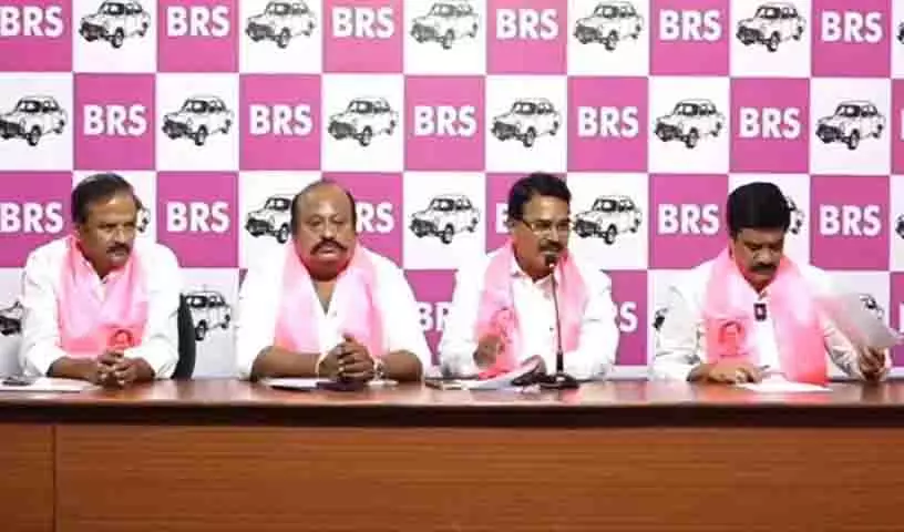 BRS ने रायथु भरोसा पर भ्रामक दावों के लिए रेवंत रेड्डी की आलोचना की BRS ने रायथु भरोसा पर भ्रामक दावों के लिए रेवंत रेड्डी की आलोचना की