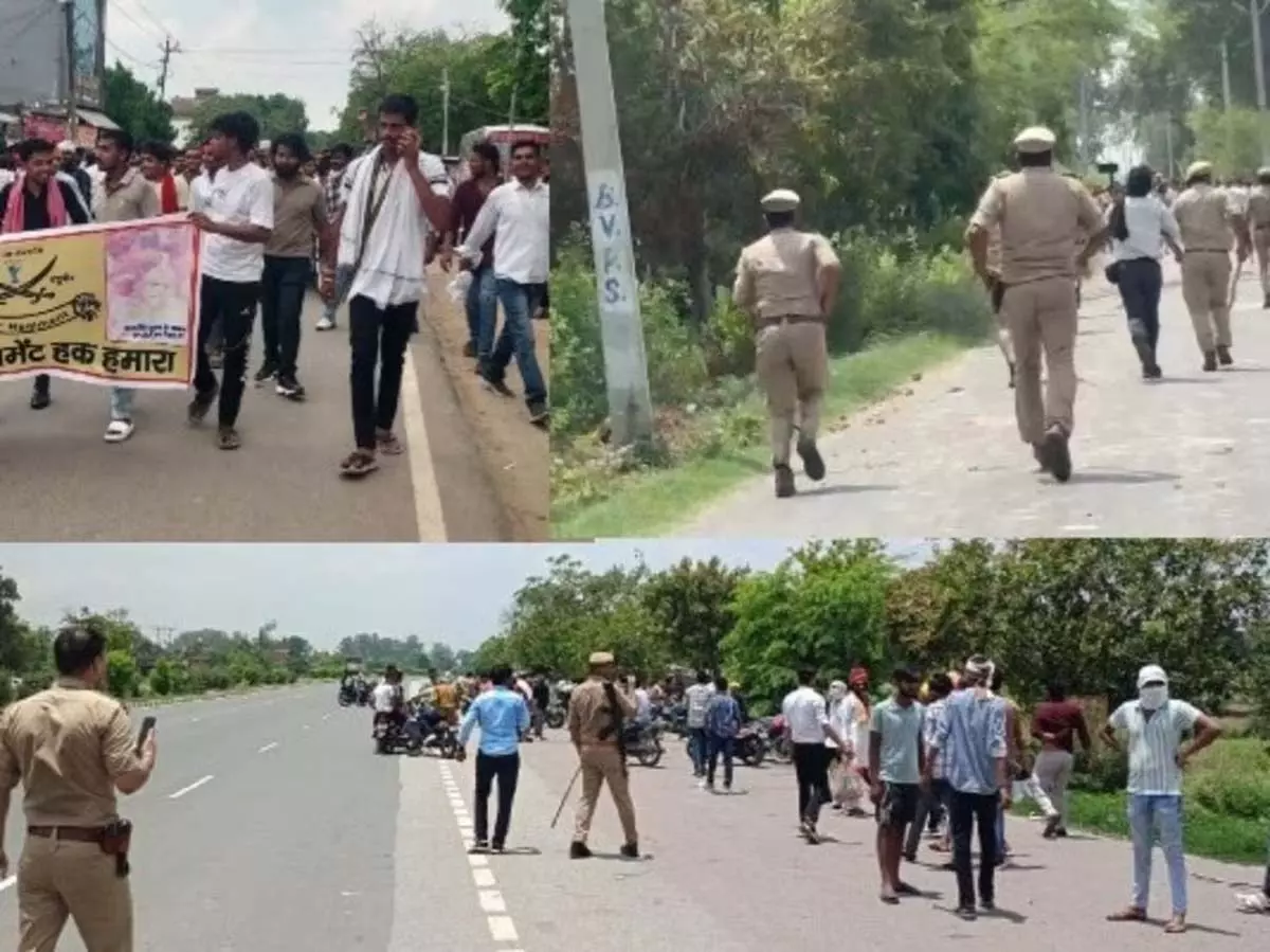भागवताचार्यों पर केस से भड़का यादव समाज, हाईवे जाम और पुलिस पर पथराव भागवताचार्यों पर केस से भड़का यादव समाज, हाईवे जाम और पुलिस पर पथराव