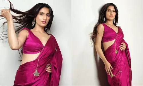 गुलाबी साड़ी में Fatima Sana Shaikh की खूबसूरती ने लूटा सबका दिल