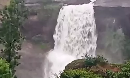 वलपराई में भारी बारिश: झरने से बह रहा पानी वलपराई में भारी बारिश: झरने से बह रहा पानी