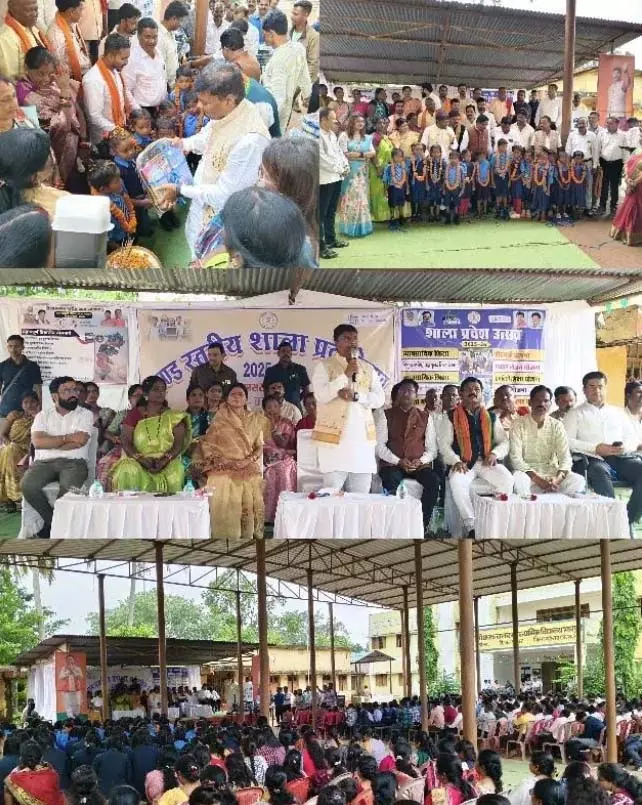 शाला प्रवेशोत्सव में शामिल हुए वन मंत्री केदार कश्यप शाला प्रवेशोत्सव में शामिल हुए वन मंत्री केदार कश्यप