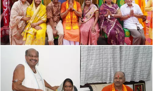 सपरिवार श्री जगन्नाथ की रथयात्रा में शामिल हुए सांसद बृजमोहन अग्रवाल