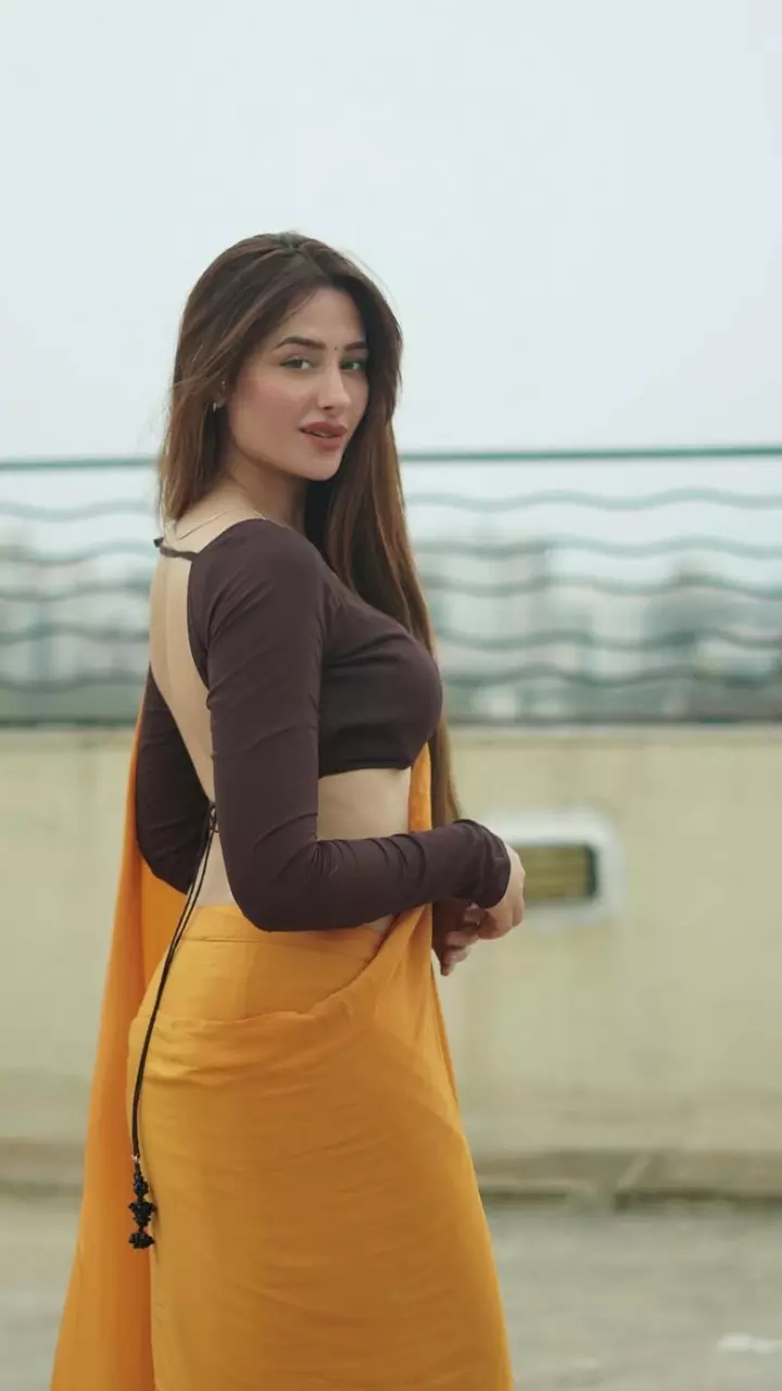 Mahira Sharma ने साड़ी में दिखाया जलवा