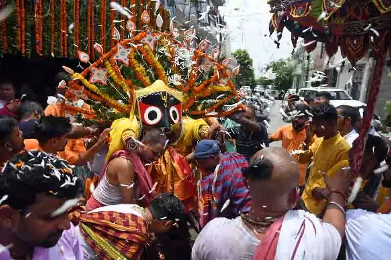 उड़िया समुदाय ने 25 साल की भक्ति के उपलक्ष्य में Jagannath Rath Yatra मनाई उड़िया समुदाय ने 25 साल की भक्ति के उपलक्ष्य में Jagannath Rath Yatra मनाई