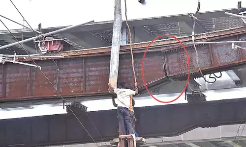 Telangana : पेद्दापल्ली आरओबी कार्य में टूटा हुआ क्लस्टर
