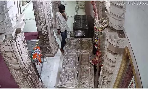 घाटा वाला माताजी मंदिर में चोरी का प्रयास, पूरी घटना कैमरे में कैद