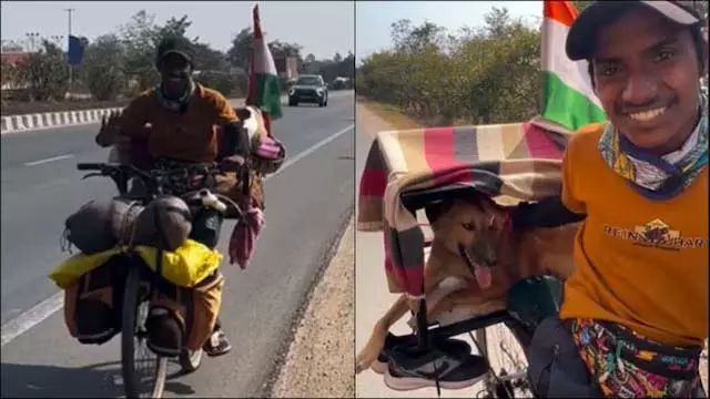Bihar : व्यक्ति ने पालतू कुत्ते के साथ 12,000 किलोमीटर की यात्रा की Bihar : व्यक्ति ने पालतू कुत्ते के साथ 12,000 किलोमीटर की यात्रा की