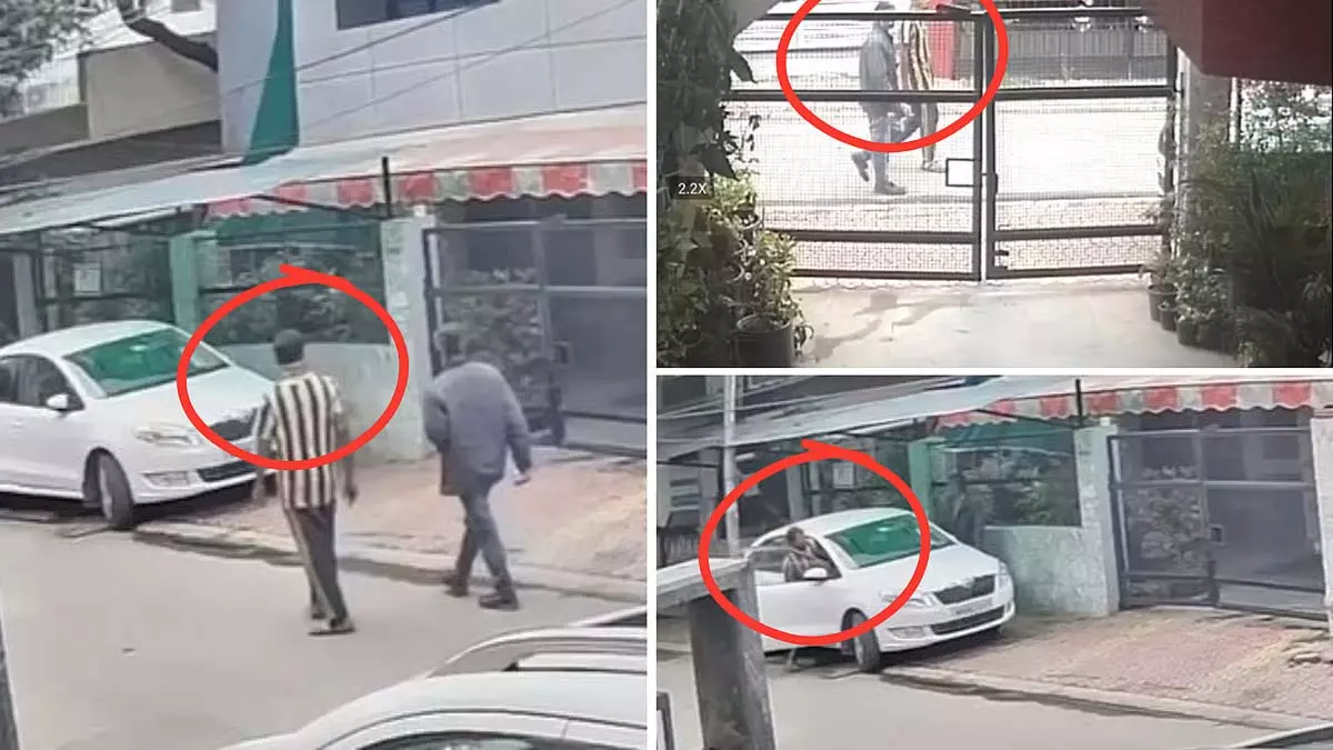 Indore : घर के बाहर खड़ी कार का ताला खोलकर दिनदहाड़े भागे बदमाश Indore : घर के बाहर खड़ी कार का ताला खोलकर दिनदहाड़े भागे बदमाश