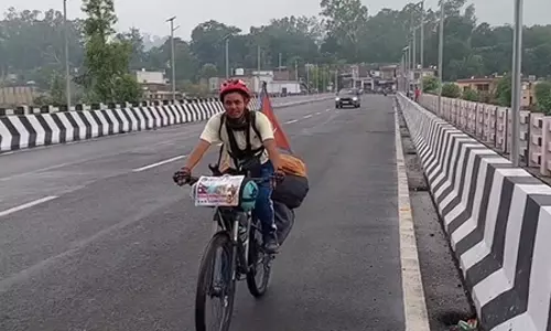 अमरनाथ यात्रा पर साइकिल से निकले नेपाल के सचिन, पर्यावरण संरक्षण का दे रहे संदेश