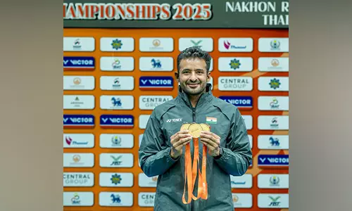Nitesh Kumar ने 2025 एशियाई पैरा-बैडमिंटन चैंपियनशिप में भारत का नेतृत्व किया Nitesh Kumar ने 2025 एशियाई पैरा-बैडमिंटन चैंपियनशिप में भारत का नेतृत्व किया