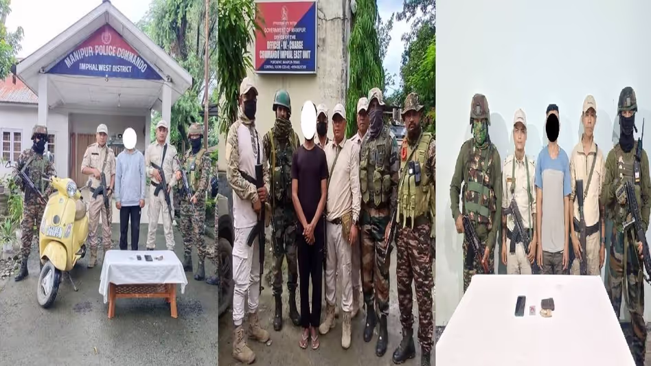 Manipur : इंफाल में समन्वित अभियान में अलग-अलग संगठनों से जुड़े तीन सक्रिय कैडर गिरफ्तार Manipur : इंफाल में समन्वित अभियान में अलग-अलग संगठनों से जुड़े तीन सक्रिय कैडर गिरफ्तार