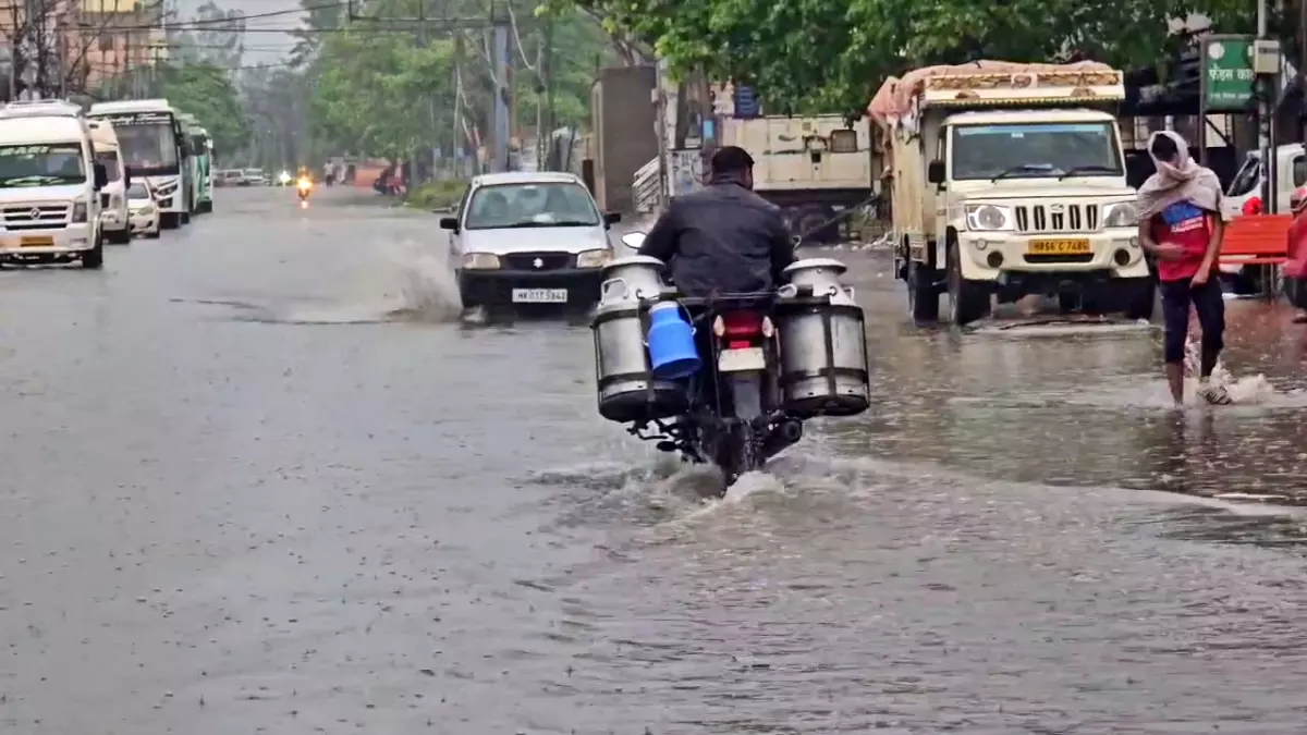 Ambala: मूसलधार बारिश ने बिगाड़े हालात, निकासी पंप भी डूबा Ambala: मूसलधार बारिश ने बिगाड़े हालात, निकासी पंप भी डूबा