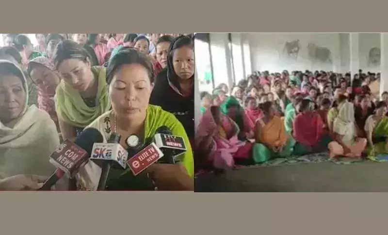 Manipur: इंफाल पश्चिम में भूमि अभिलेख लुप्त होने के विरोध में आंतरिक शालाओं ने प्रदर्शन किया