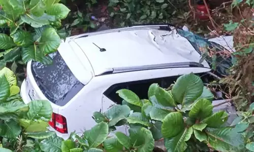 CG: 30 फीट गहरी खाई में गिरी कार, 4 युवक घायल CG: 30 फीट गहरी खाई में गिरी कार, 4 युवक घायल