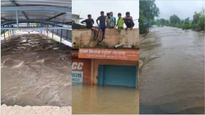 तेज बारिश से राजस्थान जलमग्न, कोटा बैराज से बढ़ा पानी का बहाव तेज बारिश से राजस्थान जलमग्न, कोटा बैराज से बढ़ा पानी का बहाव