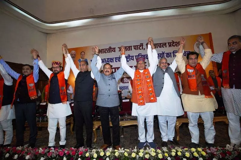 बिंदल ने तीसरी बार Himachal BJP अध्यक्ष का पदभार संभाला बिंदल ने तीसरी बार Himachal BJP अध्यक्ष का पदभार संभाला