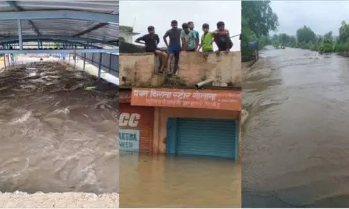 तेज बारिश से राजस्थान जलमग्न, कोटा बैराज से बढ़ा पानी का बहाव तेज बारिश से राजस्थान जलमग्न, कोटा बैराज से बढ़ा पानी का बहाव