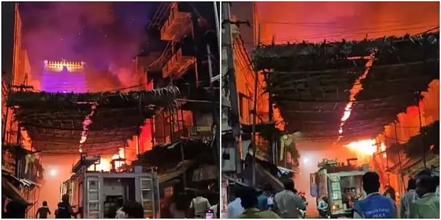 तिरुपति में आग दुर्घटना: लाखों की संपत्ति नष्ट तिरुपति में आग दुर्घटना: लाखों की संपत्ति नष्ट