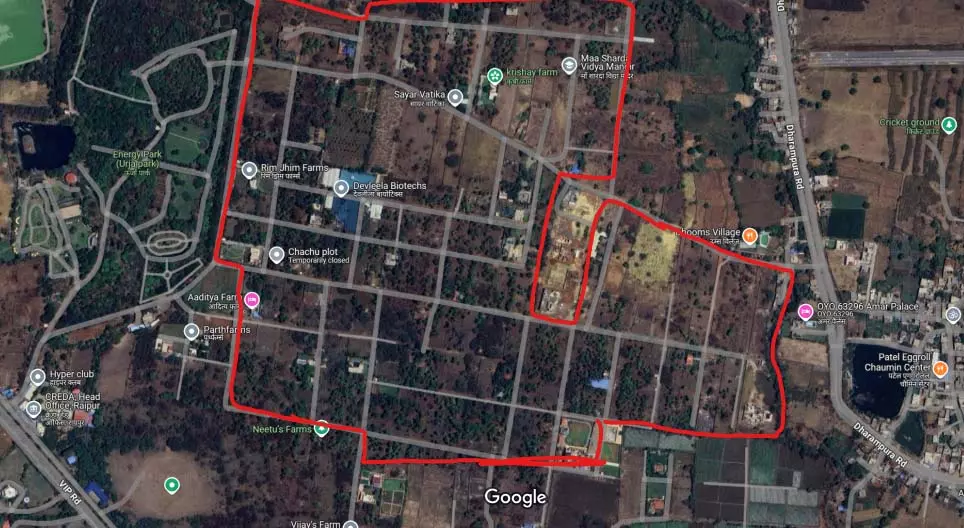 धर्मपुरा में 100 एकड़ ज़मीन पर खुल्लमखुल्ला अवैध प्लॉटिंग, जमीन की हो रही लूट धर्मपुरा में 100 एकड़ ज़मीन पर खुल्लमखुल्ला अवैध प्लॉटिंग, जमीन की हो रही लूट