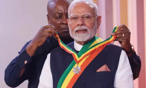 PM मोदी ऑफिसर ऑफ द ऑर्डर ऑफ द स्टार ऑफ घाना से हुए सम्मानित PM मोदी ऑफिसर ऑफ द ऑर्डर ऑफ द स्टार ऑफ घाना से हुए सम्मानित