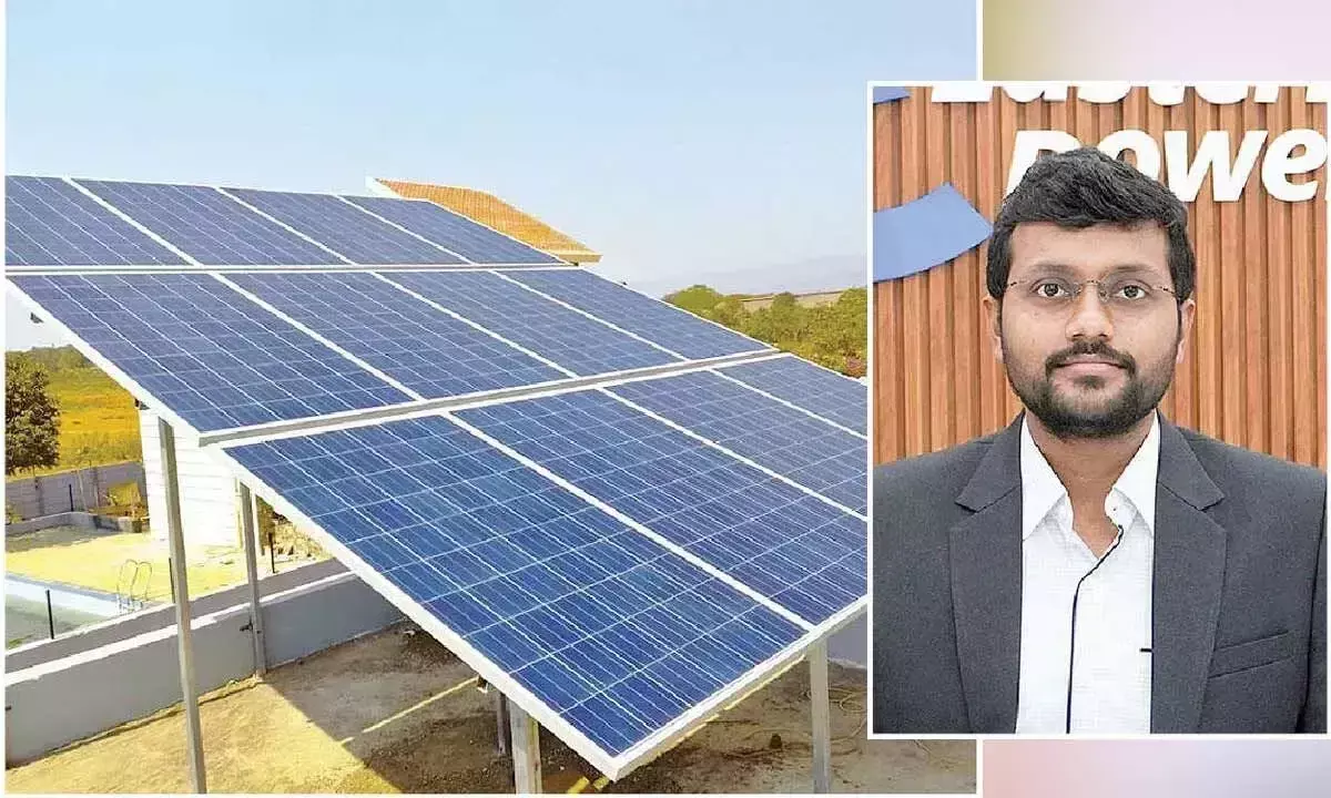 Andhra: छतों पर सौर ऊर्जा संयंत्रों की मांग में उल्लेखनीय वृद्धि Andhra: छतों पर सौर ऊर्जा संयंत्रों की मांग में उल्लेखनीय वृद्धि