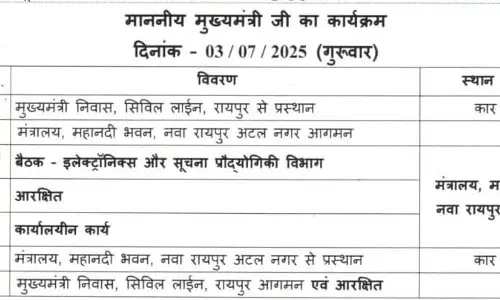 आज दोपहर 12 बजे से शाम 5 बजे तक मंत्रालय में रहेंगे सीएम साय आज दोपहर 12 बजे से शाम 5 बजे तक मंत्रालय में रहेंगे सीएम साय