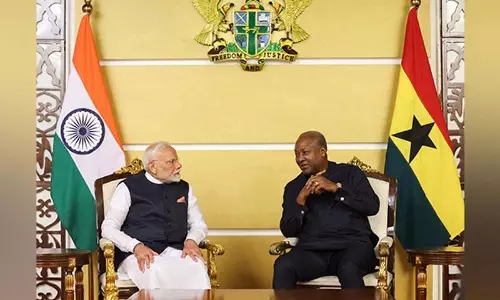 भारत-घाना में खनिज, रक्षा और समुद्री सुरक्षा में अपार संभावनाएं: पीएम मोदी भारत-घाना में खनिज, रक्षा और समुद्री सुरक्षा में अपार संभावनाएं: पीएम मोदी