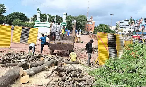 हुबली फ्लाईओवर निर्माण कार्य: 99 पेड़ नष्ट