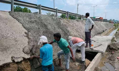 NHAI  ने करनाल में बारिश से मिट्टी के कटाव से क्षतिग्रस्त फ्लाईओवर की ढलानों की मरम्मत की