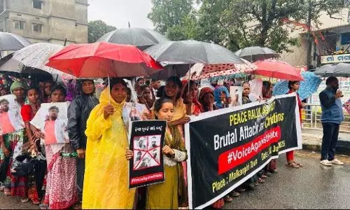 मलकानगिरी: अल्पसंख्यक प्रदर्शनकारियों ने आरोपियों पर कार्रवाई की मांग की