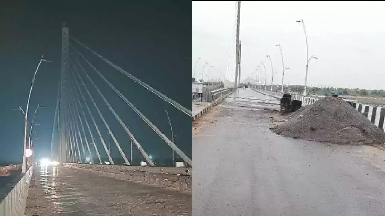 करीमनगर: केबल ब्रिज अब भी सजावटी बना हुआ है करीमनगर: केबल ब्रिज अब भी सजावटी बना हुआ है