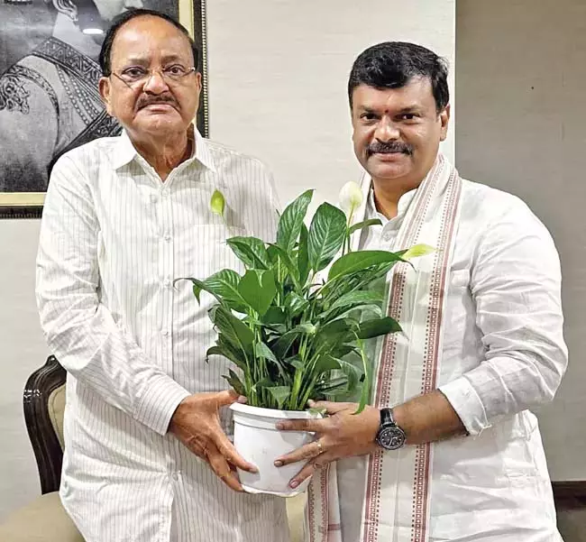 Andhra : माधव ने बड़ों से आशीर्वाद लिया Andhra : माधव ने बड़ों से आशीर्वाद लिया
