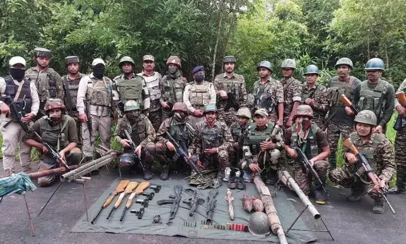 Manipur: चुराचांदपुर में उग्रवादियों के शिविर का भंडाफोड़, भारी मात्रा में हथियार बरामद