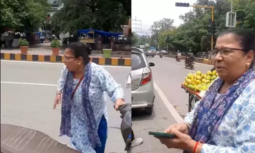 IPS की मां बताकर कार चालक को धमकाया, महिला का वीडियो वायरल