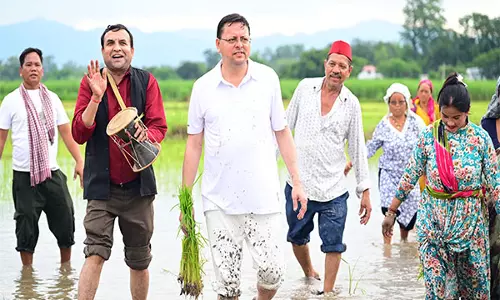 CM Dhami ने धान की बुआई में हिस्सा लिया, किसानों और सांस्कृतिक विरासत के प्रति प्रतिबद्धता दिखाई