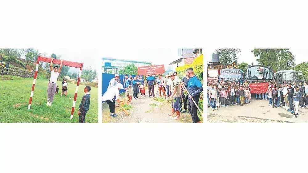 Assam  राइफल्स ने प्रशिक्षण, स्वच्छता अभियान और छात्र भ्रमण का आयोजन किया
