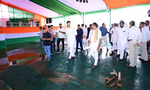 सचिन पायलट ने रायपुर साइंस कॉलेज मैदान में खरगे की सभा की तैयारी का लिया जाएजा