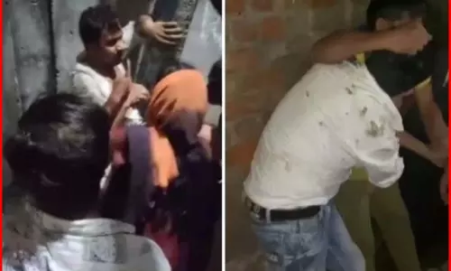 झोलाछाप डॉक्टर को खंभे से बांधकर पीटा, वीडियो वायरल