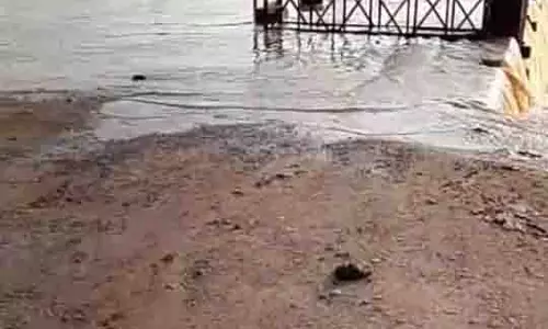 Datia: बढा में जल स्तर बढा छोटा पुल डूबा पानी में आवागमन बंद Datia: बढा में जल स्तर बढा छोटा पुल डूबा पानी में आवागमन बंद
