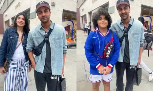 रणबीर कपूर, आलिया भट्ट ने लंदन में फैन्स से मिलकर पोज दिया