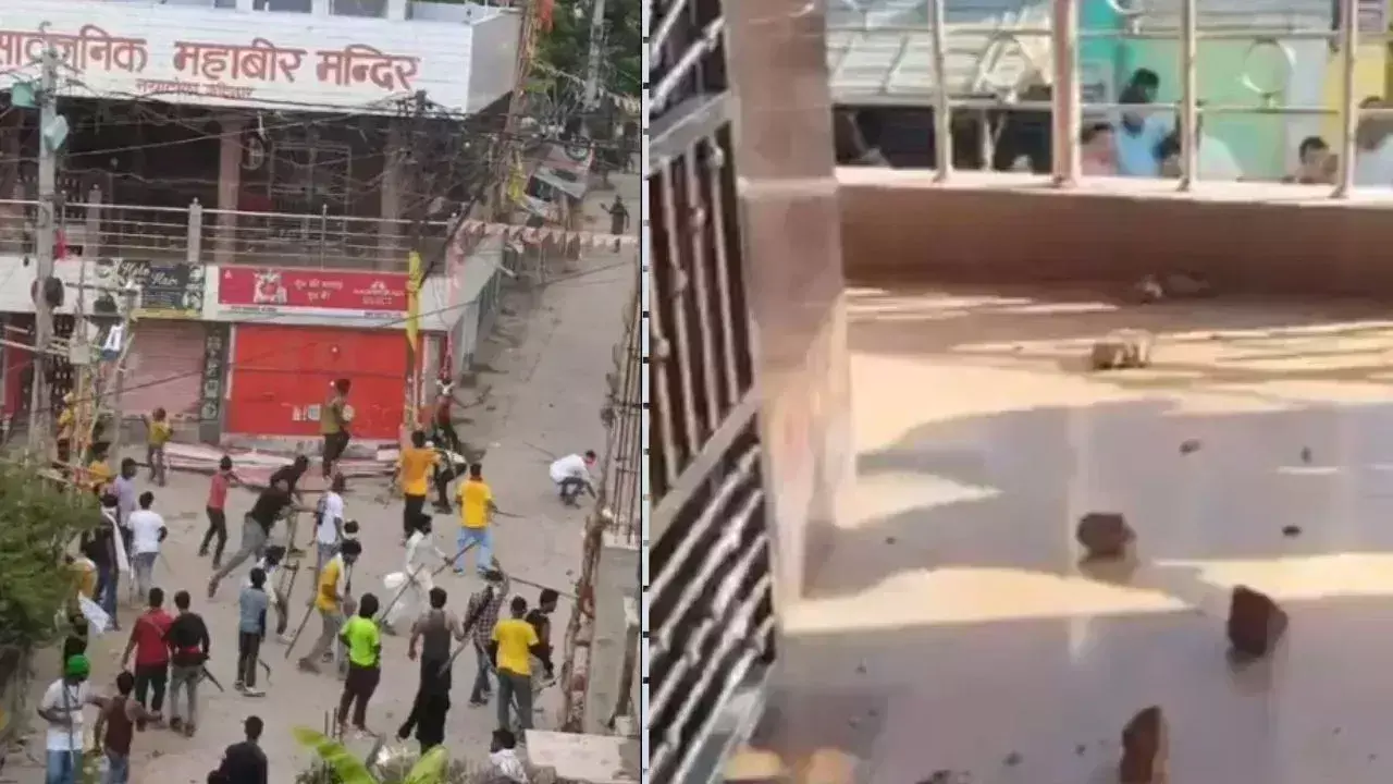 Katihar: ताजिया जुलूस में उपद्रव, महावीर मंदिर को नुकसान Katihar: ताजिया जुलूस में उपद्रव, महावीर मंदिर को नुकसान
