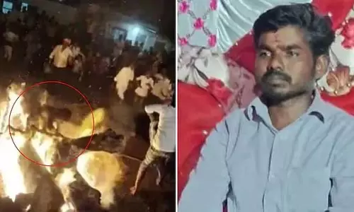 Raichur : मुहर्रम समारोह के दौरान युवक आग के गड्ढे में गिरा, गंभीर रूप से घायल