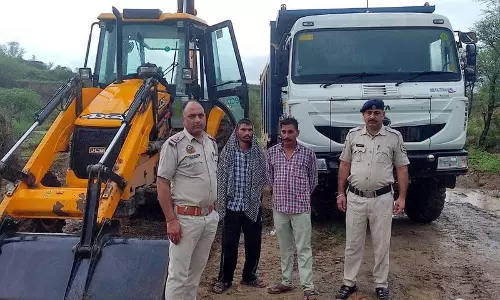 अवैध खनन, Nurpur police ने की कार्रवाई, जेसीबी और टिप्पर जब्त