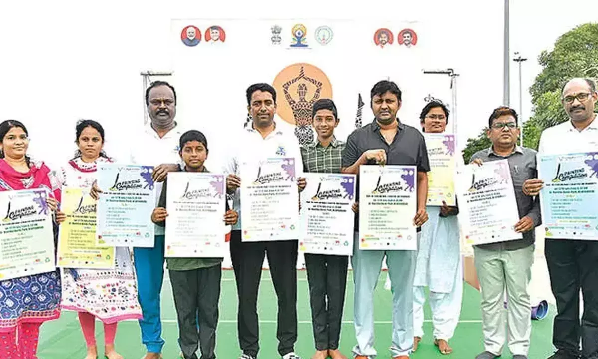 Andhra: कृष्णा रिवरफ्रंट पर चित्रकला प्रतियोगिता के साथ कलात्मक उत्सव की तैयारी